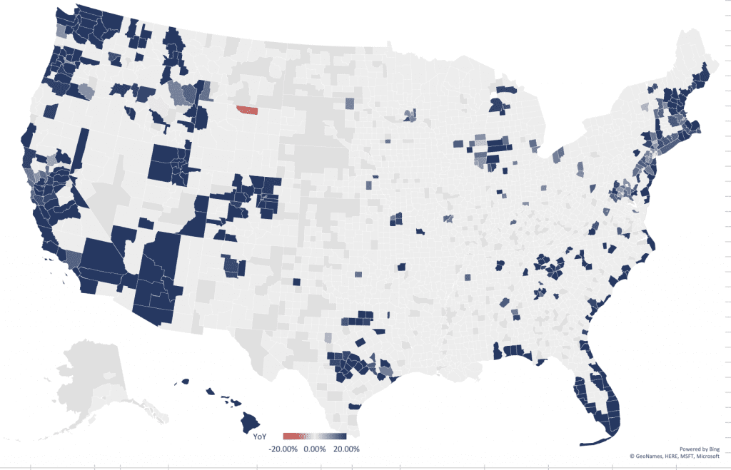 February 2022 Luxe Real Estate Report 1 National Luxe Real Estate Report Map 2022-01