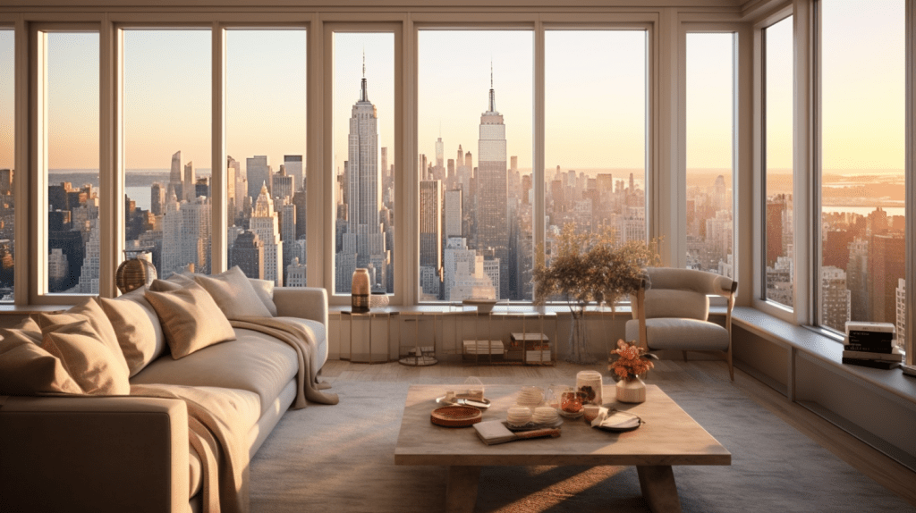 Skyline view emphasizing digital visibility