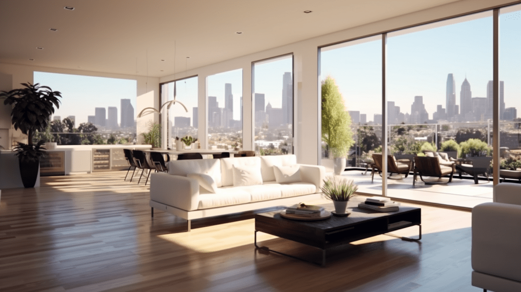 Maximizing Luxury Home Prices: Elite Home Staging Reveal 3 Luxury Staging Secrets 3 Maximized space using light furniture and mirrors in a luxury living room