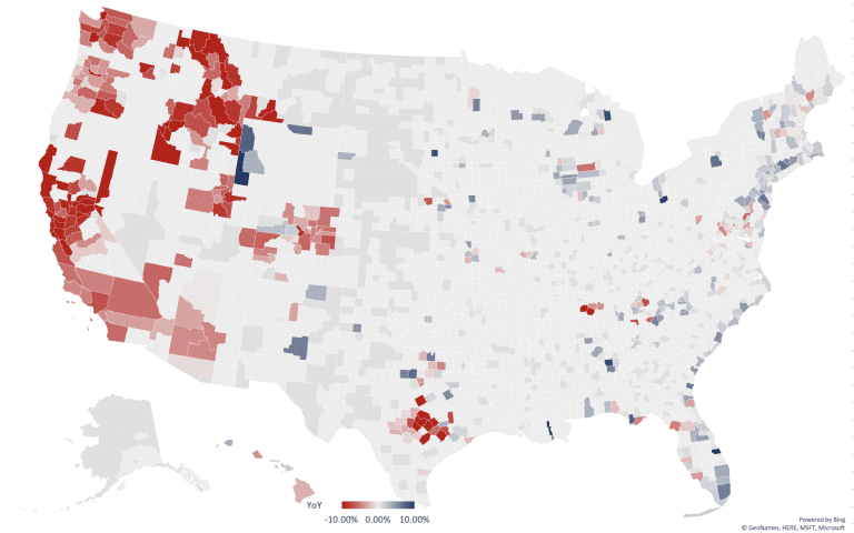 Real Estate Luxury Leaders - Luxury Real Estate Report Map July 2023