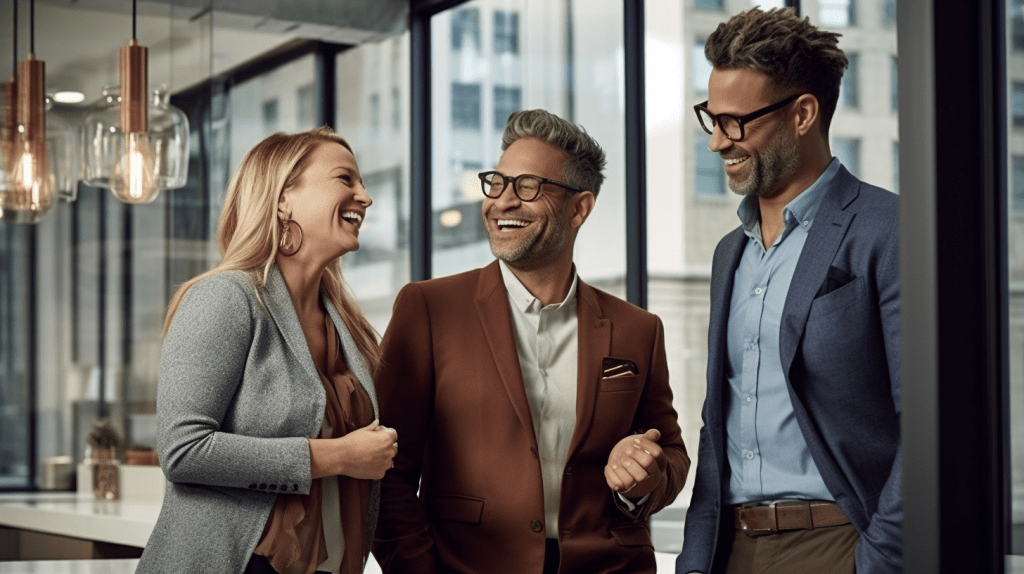 Elite real estate leader with team