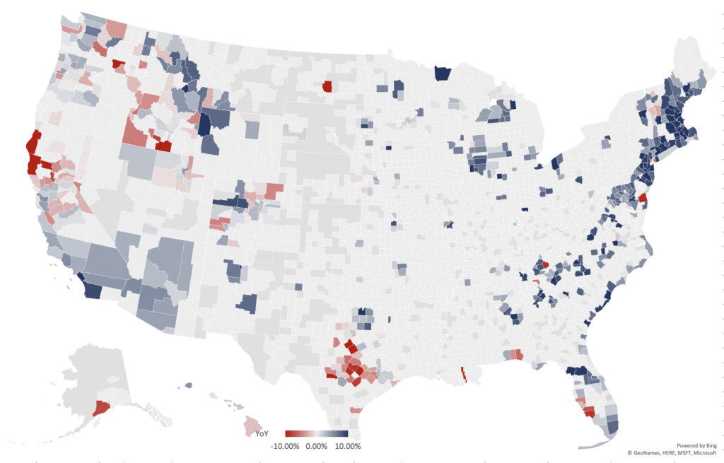 Us luxury real estate report map july 2024