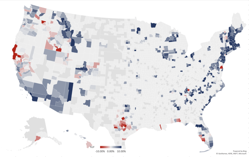 Us luxury real estate report map august 2024