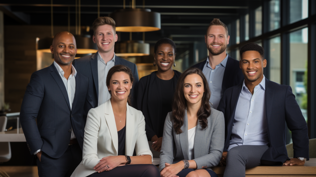 Diverse luxury real estate dream team