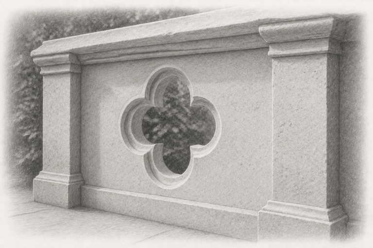 Real Estate Luxury Leaders - early report 3245 quatrefoil stone balustrade graphite v1 923c20955830