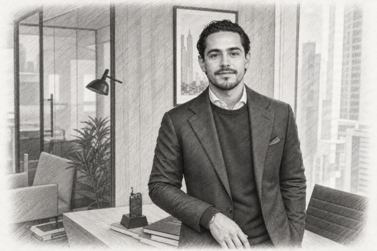 Real Estate Luxury Leaders - marketing and platform choices 739887 man timber office portrait graphite v1 061b4024c7e6