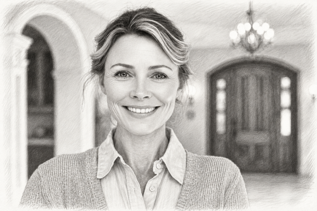 Breaking Down The Recruiting Pipeline 1 Smiling woman standing in an arched interior.