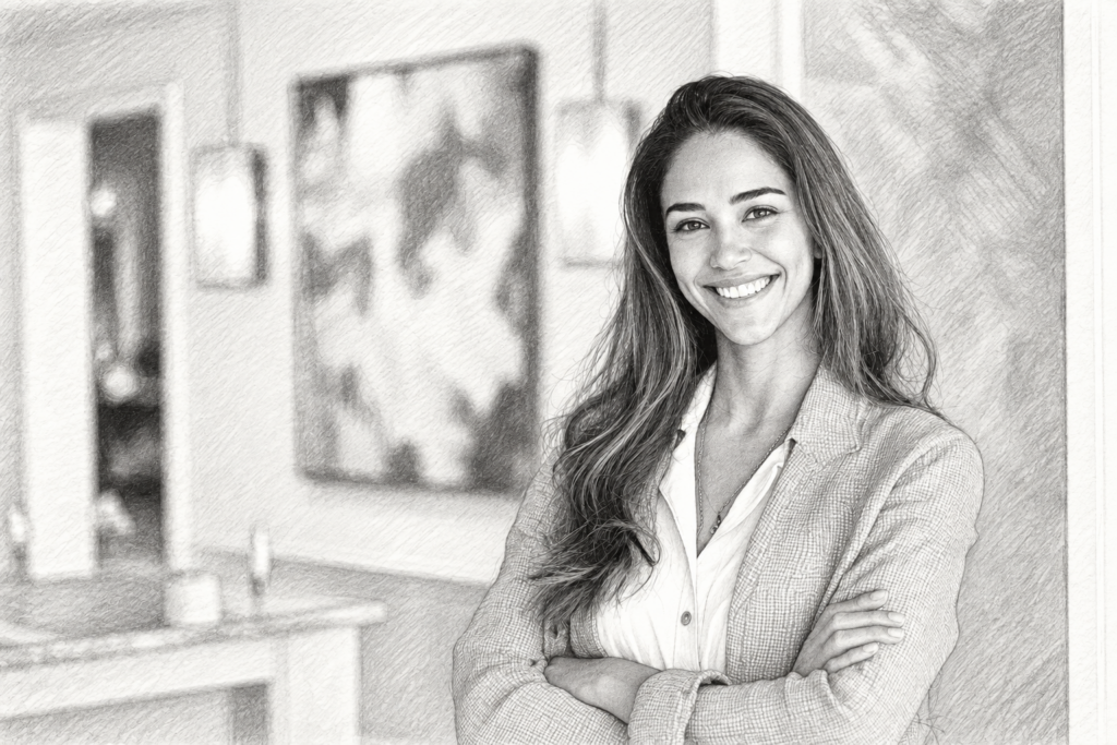 10 Coaching Secrets That Will Revolutionize Your Real Estate Business 1 Smiling woman standing in a bright interior.