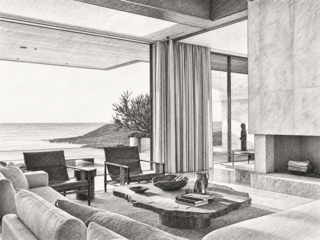 9 Real Estate Brokerage Kpis That Protect Profitable Growth 1 Open-plan living room with seating and a view through large windows.