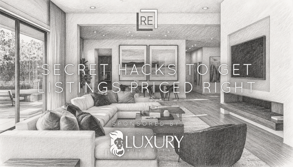 Secret Hacks To Get Listings Priced Right 1 Modern living room with glass walls and city view.