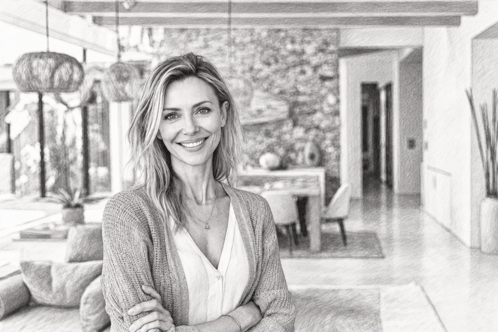 Essential Insights For Luxury Real Estate Brokerage Leaders 1 Smiling woman standing in a bright interior.