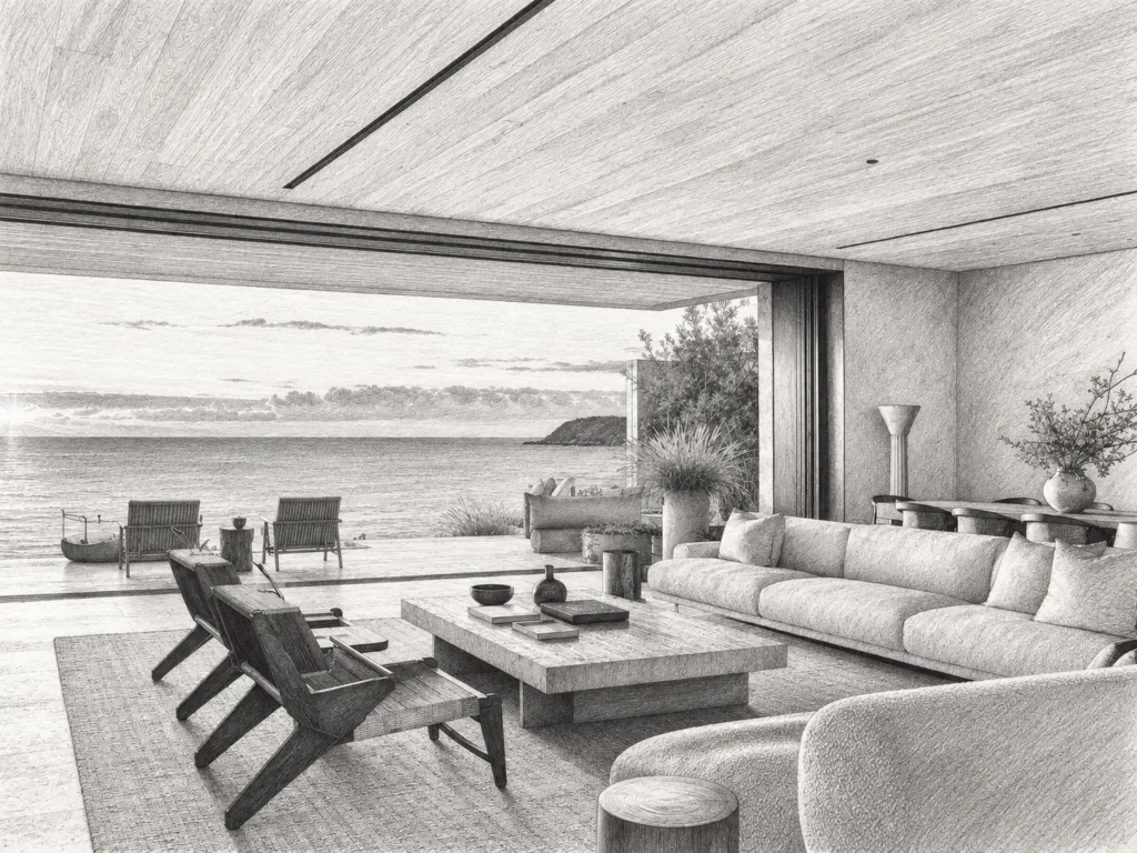 7 Moves To Build A Real Estate Team Operating System 1 Open-plan living room with seating and a view through large windows.