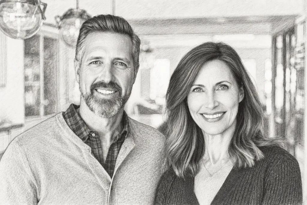 Why Elite Agents Win With Hyper-Targeted Client Campaigns | Re Luxe Leaders® 1 Man and woman standing together in a bright interior.