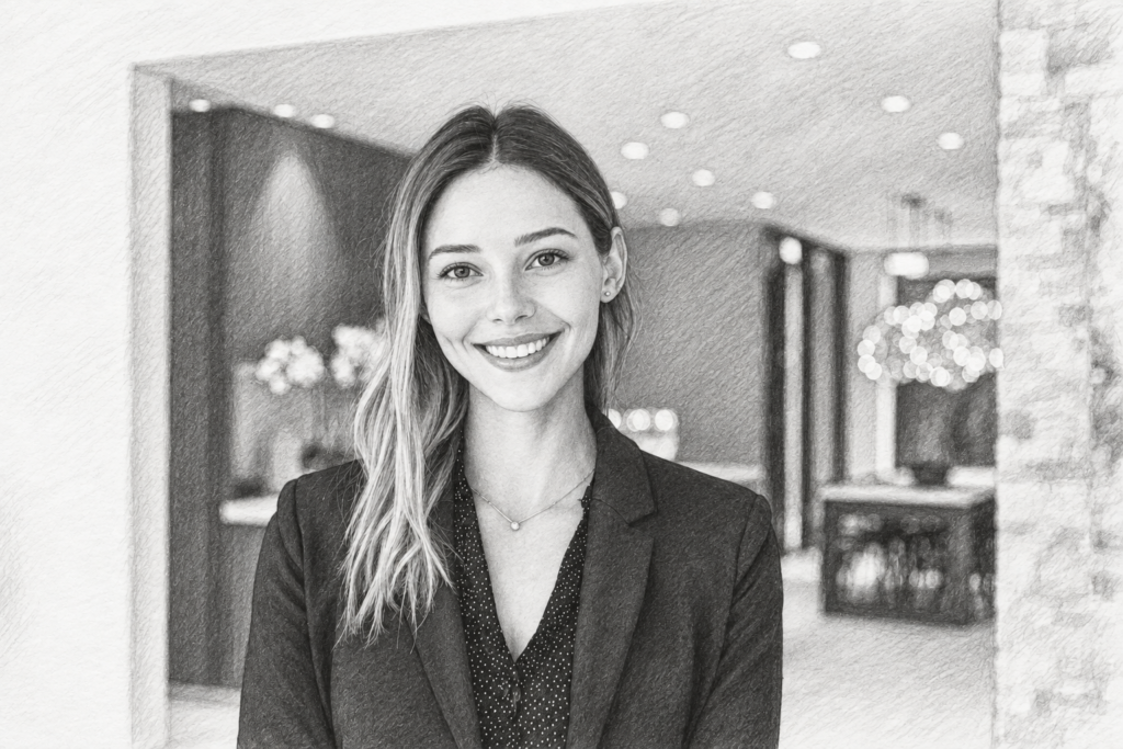Luxury Real Estate Forecasting Tools: Models Elite Agents Need 1 Smiling woman standing in a bright interior.
