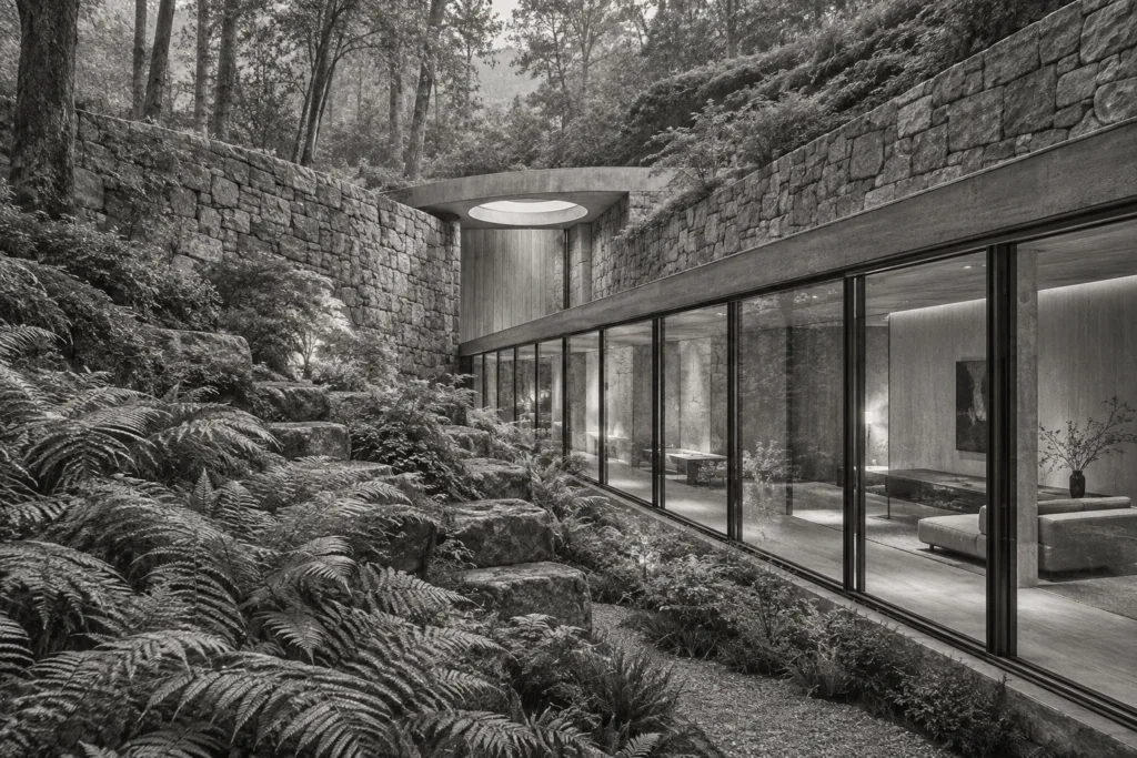 Luxury Real Estate Personalization Strategies For Elite Buyer Loyalty 1 Woodland residence with a long glazed gallery, circular rooflight and fern terrace.