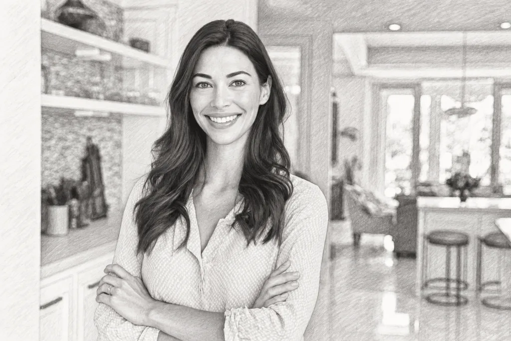 Luxury Real Estate Team Hiring: Cultural Precision That Scales 1 Smiling woman standing in a kitchen.