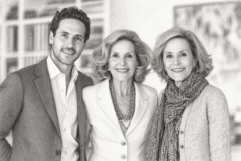 Luxury Real Estate Sales Process For Uhnw Clients: Frictionless Deal Flow 1 Three women standing together in a bright interior.