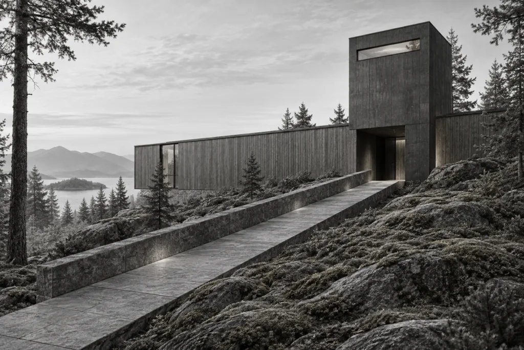 Social Media Recruiting For Luxury Real Estate Talent: The Unconventional Play 1 Forest-edge residence with a cedar bar, observatory tower and straight stone ramp.