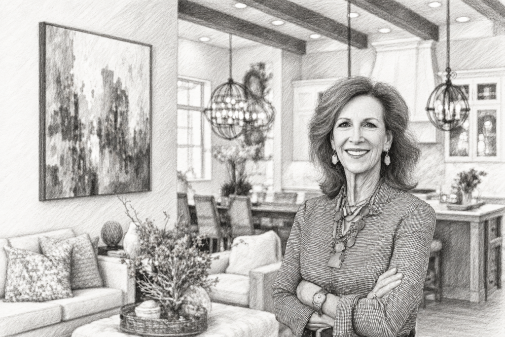 Building Trust With Ultra-Wealthy Clients: The Elite Agent Playbook 1 Smiling woman with folded arms in a bright living room.