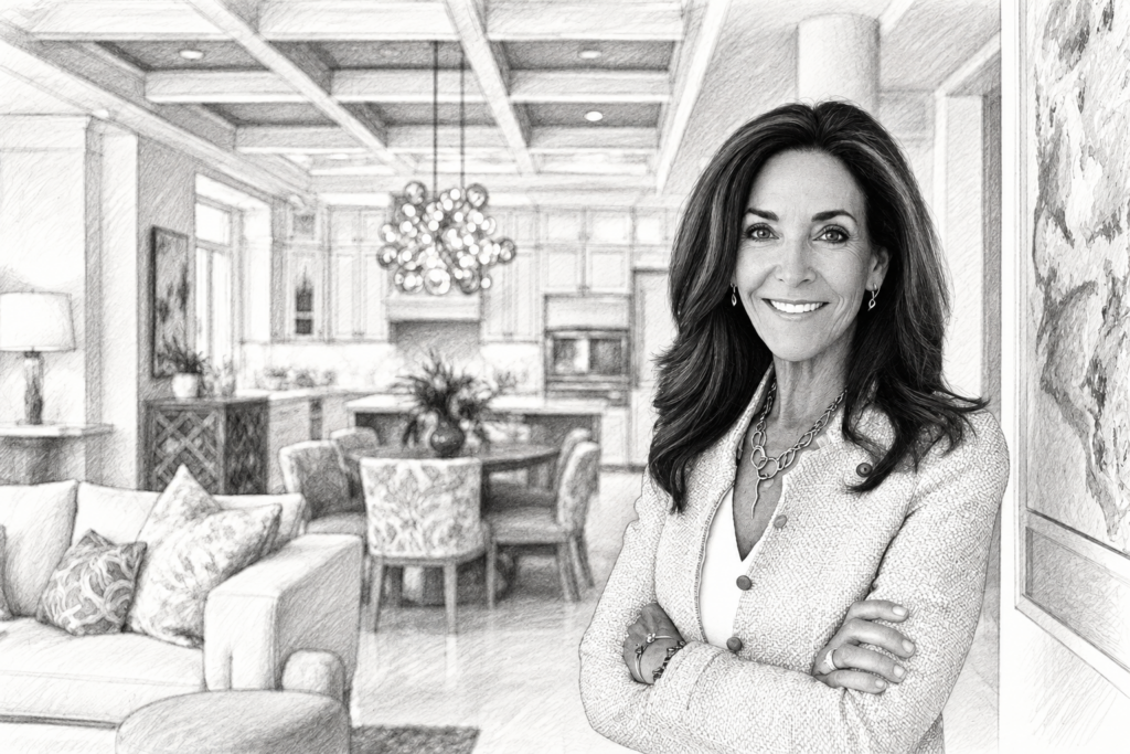 Luxury Real Estate Competitive Analysis: The 2026 Disruption Blueprint 1 Smiling woman standing in a bright residential interior.