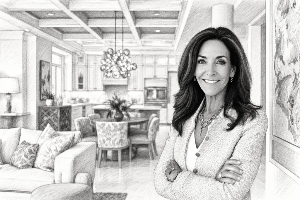 Luxury Real Estate Competitive Analysis: The 2026 Disruption Blueprint 1 Smiling woman standing in a bright residential interior.