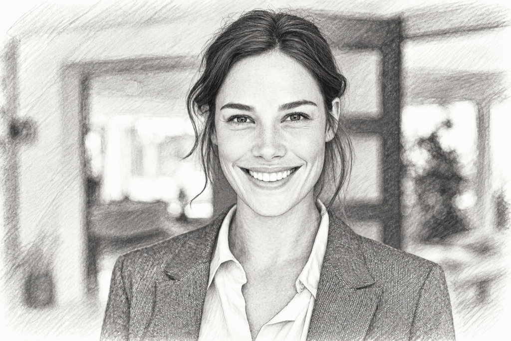 Unconventional Rewards: Retaining Elite Agents In Luxury Real Estate 1 Smiling woman standing in a bright interior.