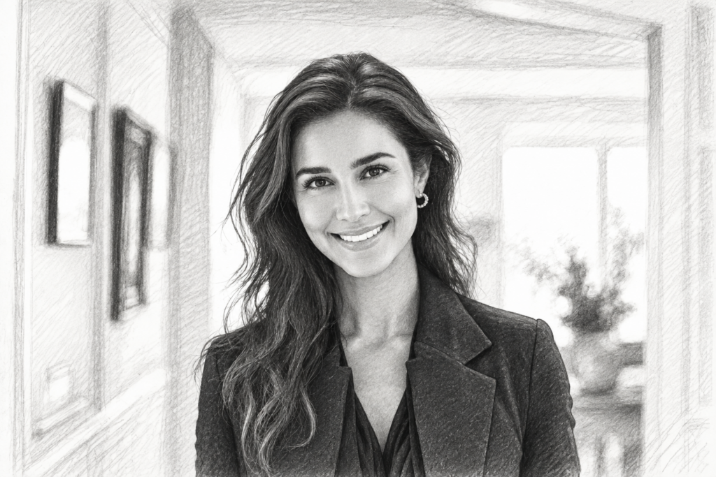 Sustainable Luxury Real Estate Marketing: Dominate The Green Market 1 Woman standing in a bright interior.
