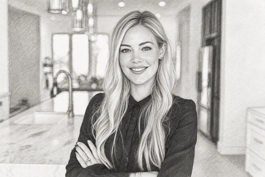 Luxury Real Estate Client Retention: Post-Sale Strategies That Stick 1 Smiling woman standing with arms crossed in a kitchen.