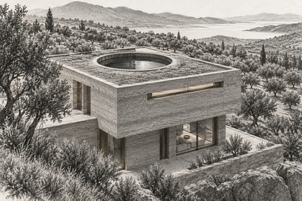 Luxury Real Estate Tax Strategies Elite Agents Use To Keep More Profit 1 Residence with rammed earth orchard house, roof cistern, clerestory slit and high oblique.