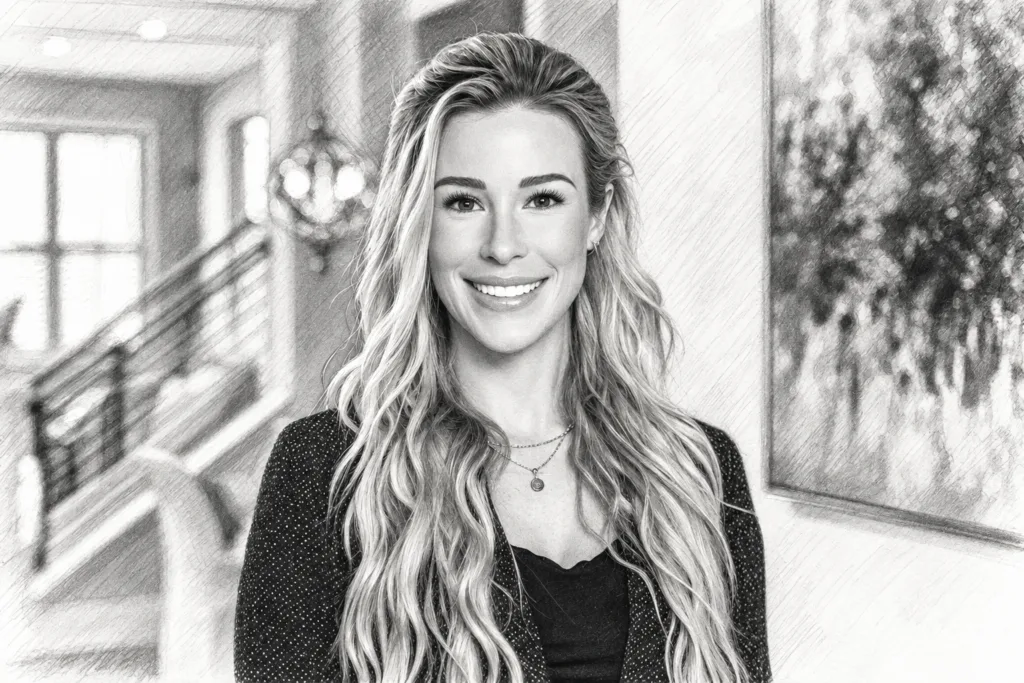 Luxury Real Estate Employer Branding Strategies That Attract Elite Agents 1 Smiling woman standing in a bright interior.