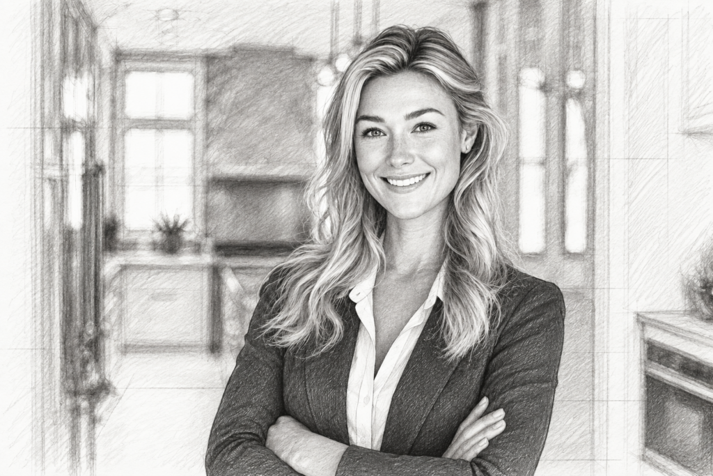 How Real-Time Luxury Real Estate Data Platforms Reveal Blind Spots 1 Smiling woman standing in a bright interior.