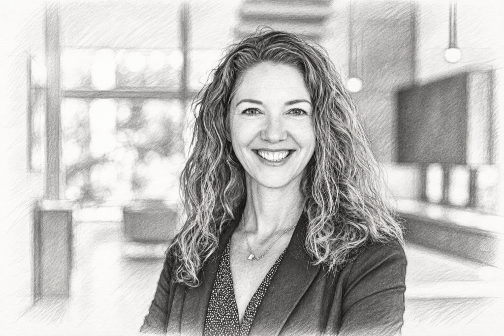 Time Blocking Strategies Real Estate Teams Use To Outperform 1 Smiling curly-haired woman standing in a bright interior.