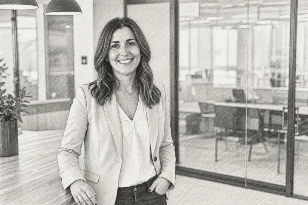Luxury Real Estate Case Study Structure To Close More Listings 1 Smiling woman standing in a bright interior.