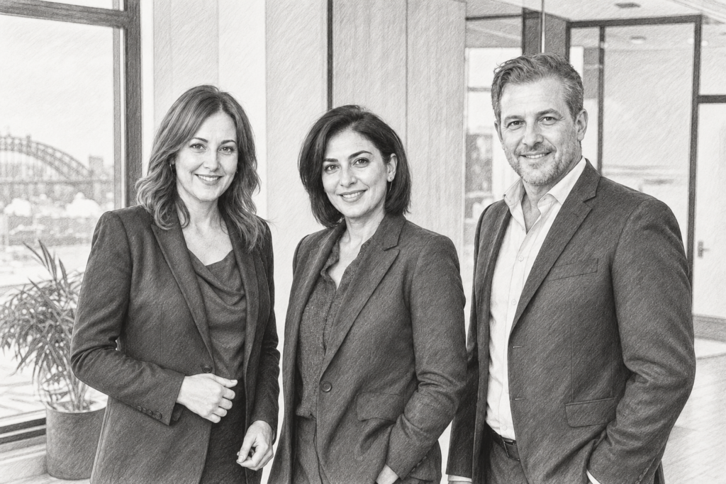 Luxury Land Residual Value Analysis: Why Comps Lose Listings 1 Three adults standing together indoors.