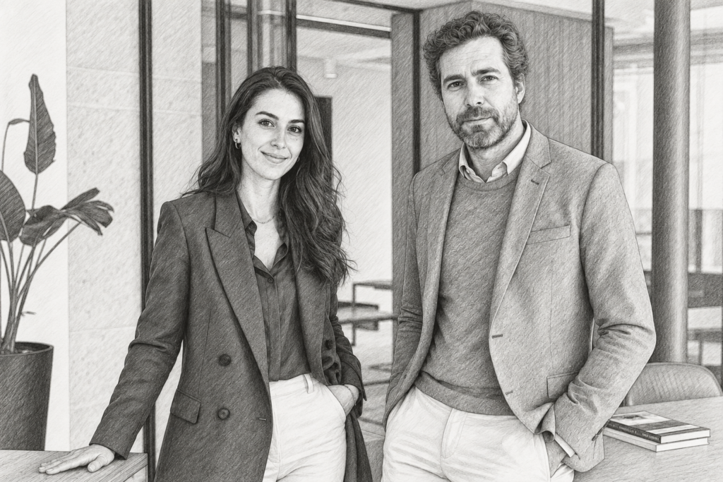 Reach 60% Revenue With A Luxury Real Estate Referral Cadence System 1 Man and woman standing together in a bright interior.