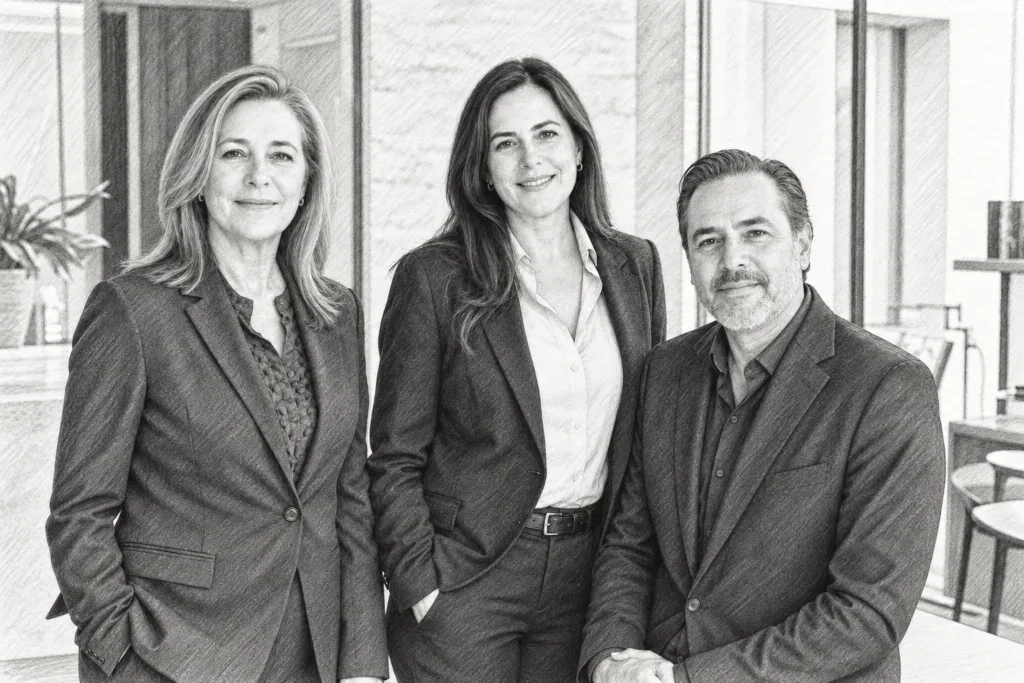 Hyperlocal Real Estate Strategy For Agents: Win One Zip Code 1 Three adults standing together indoors.