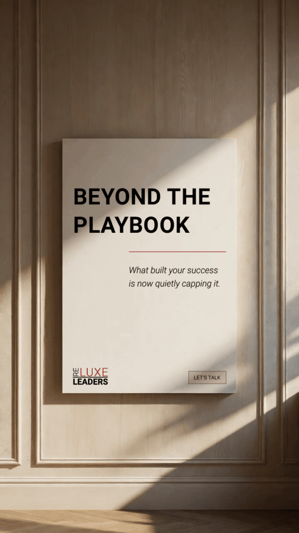 Beyond the PlaybookWhat built your success is now quietly capping it.